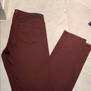 AG burgundy jeans